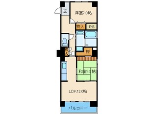 クイ－ンズコ－ト阿波座の物件間取画像